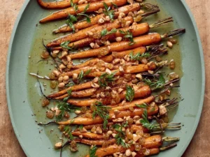 Rostade morötter med söt & syrlig dressing - Recep ur Hssons Skafferi